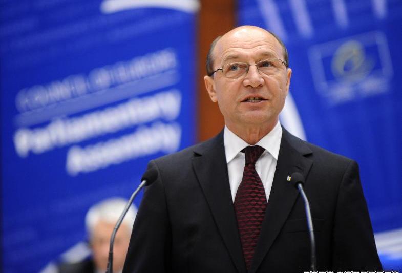 Traian Basescu, la APCE, Foto: Agerpres