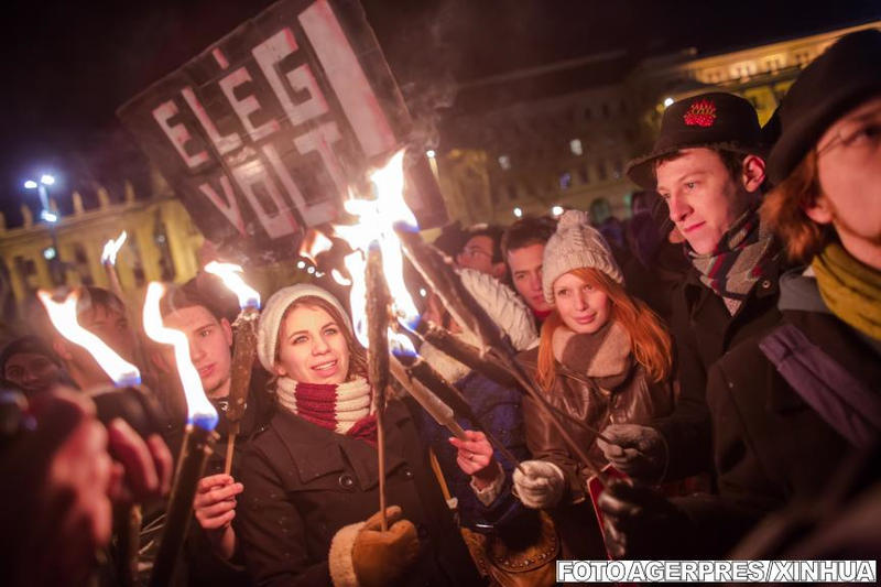 Protestele studentilor din Ungaria, Foto: Agerpres