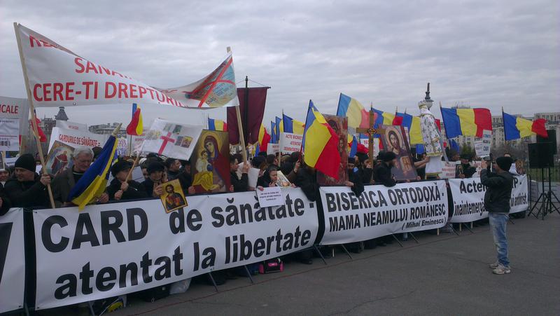 Protestul preotilor la Palatul Parlamentului, Foto: Hotnews