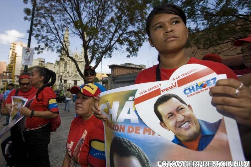 Sustinatorii lui Chavez in Caracas, Foto: Agerpres