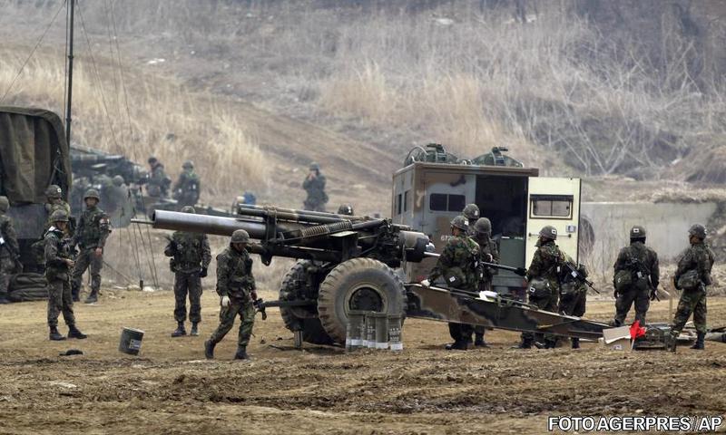 Militari sud-coreeni, langa Paju (5 aprilie), Foto: Agerpres