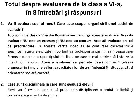 Evaluarea la clasa a VI-a - Brosura, Foto: funeriu.blogspot.ro