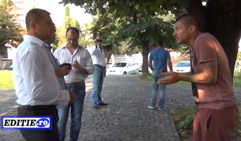 Fotbalist saltat de presupusi politisti, la Craiova, Foto: YouTube