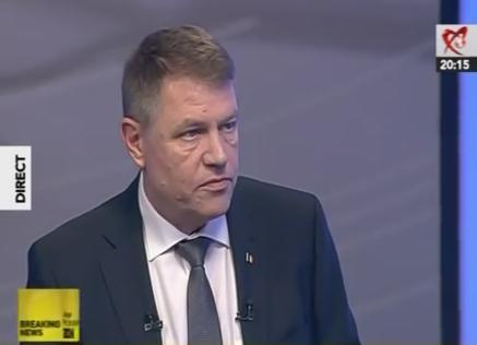 Klaus Iohannis la Realitatea TV, Foto: Captura Realitatea TV