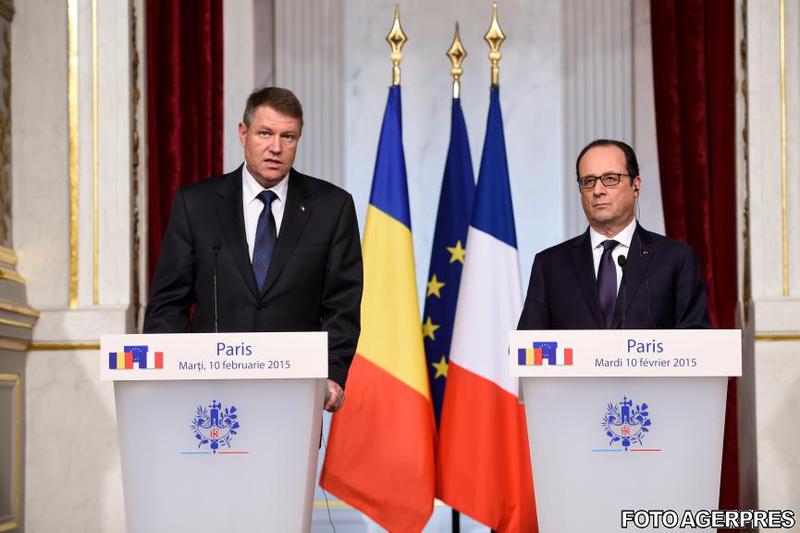 Klaus Iohannis - Francois Hollande, conferinta de presa comuna, la Paris, Foto: Agerpres