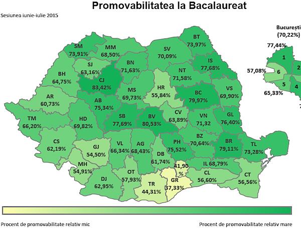 Promovabilitate BAC judete 2015, Foto: edu.ro