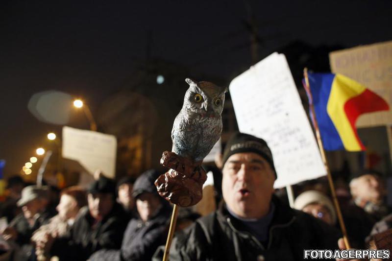 Protest la Palatul Cotroceni, Foto: Agerpres