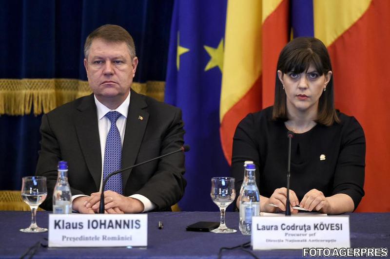 Klaus Iohannis si Laura Codruta Kovesi, Foto: Agerpres