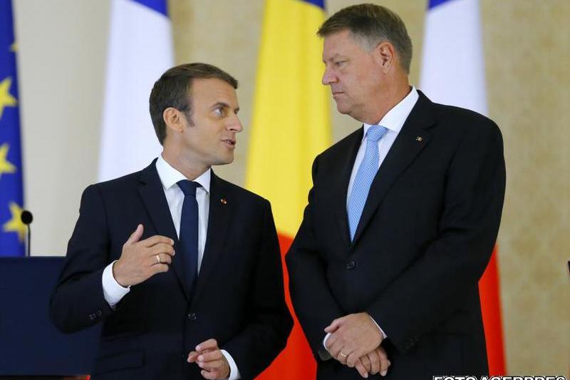 Emmanuel Macron si Klaus Iohannis, la Cotroceni, Foto: Agerpres/EPA