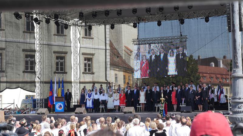 Klaus Iohannis la intalnirea sasilor, Foto: Hotnews