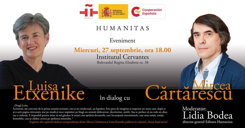 Luisa Etxenike si Mircea Cartarescu, Foto: Instituto Cervantes