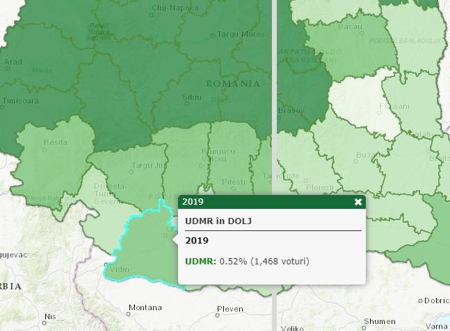 Voturile UDMR - 2019 vs 2016, Foto: Hotnews