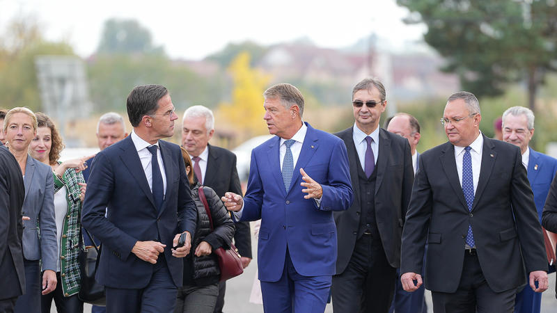 Mark Rutte, Klaus Iohannis și Nicolae Ciucă, Foto: Presidency.ro