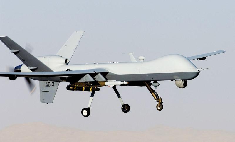 Dronă MQ-9 Reaper cu rachete Hellfire și bombe JDAM, Foto: ABACA / Abaca Press / Profimedia