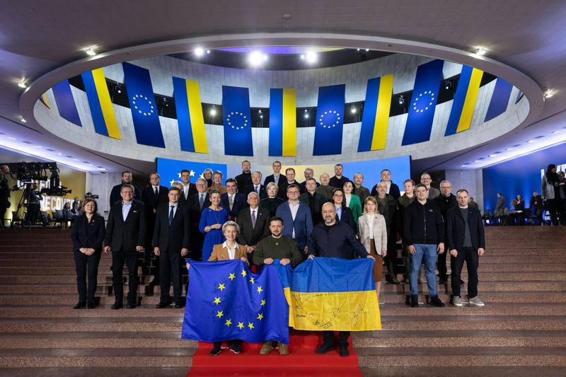 Liderii europeni și Volodmir Zelenski la un summit UE-Ucraina, Foto: Ukraine Presidency via Bestimage / Bestimage / Profimedia