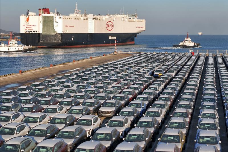 Producătorul auto chinez BYD a devenit sponsor oficial al EURO 2024, competiție care se ține chiar în Germania, Foto: STR / AFP / Profimedia