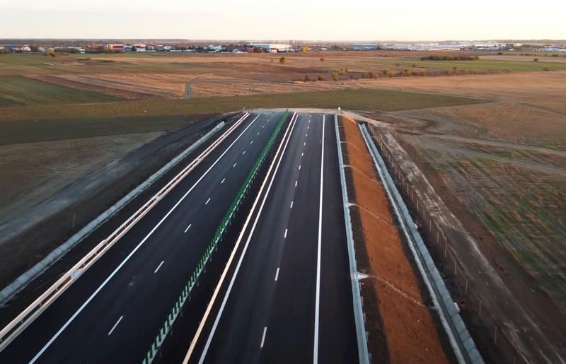 Autostrada A0 se termina in camp, la Afumati, la doar 2 km de DN2, Foto: Captura YouTube / Construim Romania