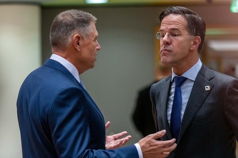 Klaus Iohannis si Mark Rutte, Foto: Hollandse Hoogte / Shutterstock Editorial / Profimedia