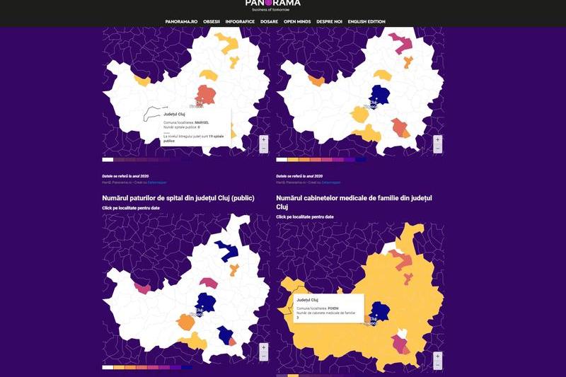 Grafice si harti privind sistemul de sanatate din Romania, Foto: Panorama.ro