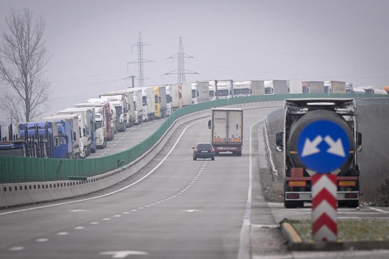 Camioane la vama Giurgiu, Foto: Daniel MIHAILESCU / AFP / Profimedia