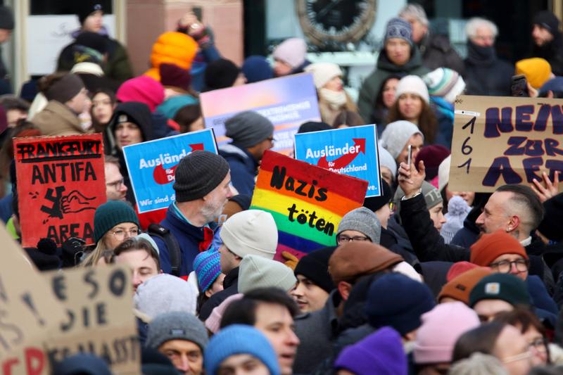 Manifestație împotriva AfD, în Frankfurt, Foto: Mźller-Stauffenberg / imago stock&people / Profimedia