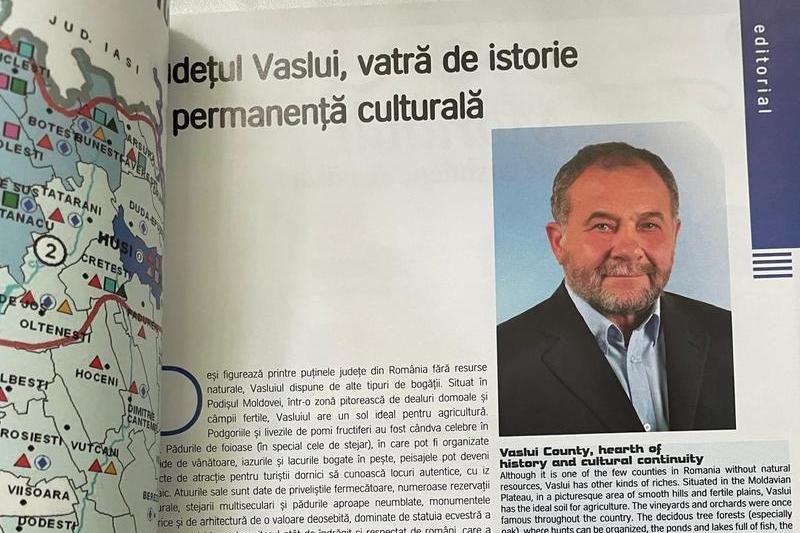 Editorialul lui Dumitru Buzatu din albumul oferit de CJ Vaslui elevilor olimpici, Foto: Vremea Noua