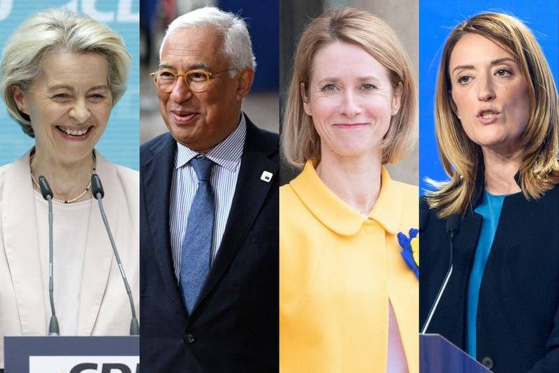 Ursula von der Leyen, Antonio Costa, Kaja Kallas și Roberta Metsola , Foto: Colaj HotNews.ro / FOTO: Profimedia