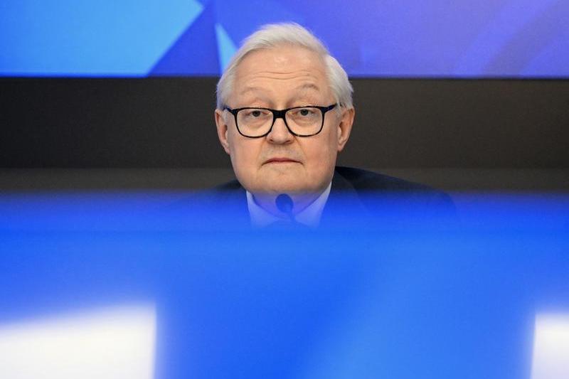 Serghei Riabkov, ministrul adjunct de Externe al Rusiei, într-o conferință de presă, vorbind despre prioritățile președinției Moscovei în cadrul BRICS, Foto: Kommersant Photo Agency / ddp USA / Profimedia