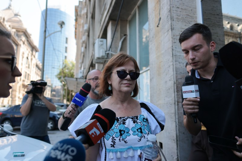 Florina Pompilian, șefa Secției ATI de la Spitalul Sfântul Pantelimon sosește la Direcția Generală de Poliție a Municipiului București, 13 august 2024. Inquam Photos / George Călin