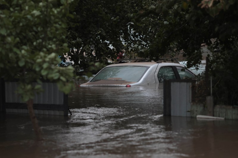 Inundații în Slobozia Conachi, Galati. Foto: Inquam Photos / George Călin